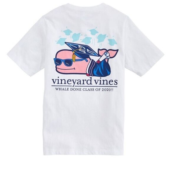 Vineyard Vines Class Of 2020 Graduation Job Whale Done Short Sleeve Shirt Large - Picture 7 of 8